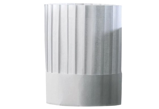 Toque plissée réglable demi-chef H22,5cm col. Blanc - Sachet de 10
