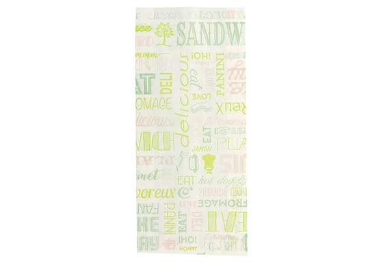 Sac sandwich en papier Lg26 + 4 (soufflet) xHt12 cm col. multico -500PC