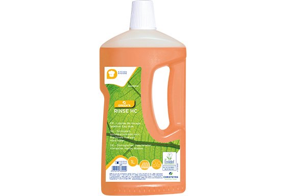 Liquide de rinçage eau très dure Ecolabel GREEN'R - Flacon de 1L