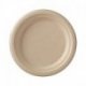 Assiette plate en bagasse ECOECHO diam.22cm col. Marron - Paquet de 450
