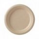 Assiette plate en bagasse ECOECHO diam.22cm col. Marron - Paquet de 450