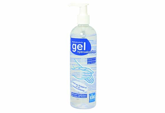 Gel hydroalcoolique désinfectant pour les mains KING - Flacon-pompe de 400ML