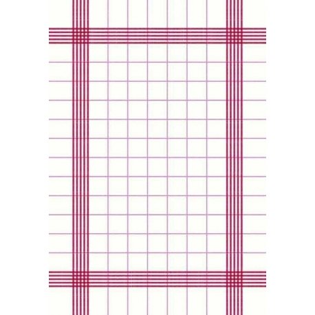 Serviette jetable effet textile DUNISOFT TOWEL 38x54 cm Col. Blanc/Rouge - Colis de 250PC