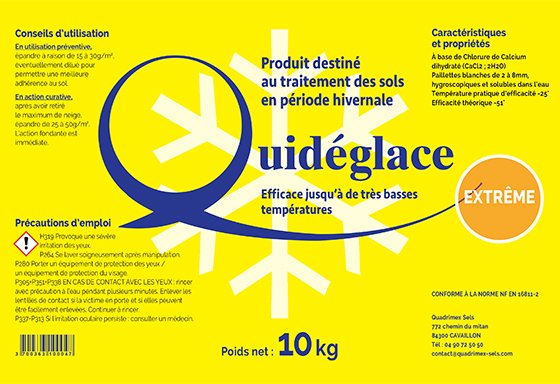Déverglaçant QUIDEGLACE - Seau de 10kg