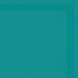 Serviette jetable microgaufrée 2 plis Ecolabel 38x38cm Col. Turquoise liseré - Colis de 1200PC