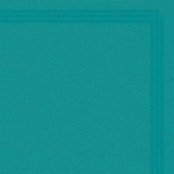 Serviette jetable microgaufrée 2 plis Ecolabel 38x38cm Col. Turquoise liseré - Colis de 1200PC