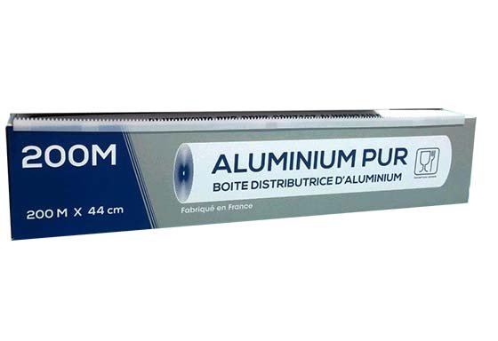 Film aluminium 0,45x200m en boîte distributrice - 1PC