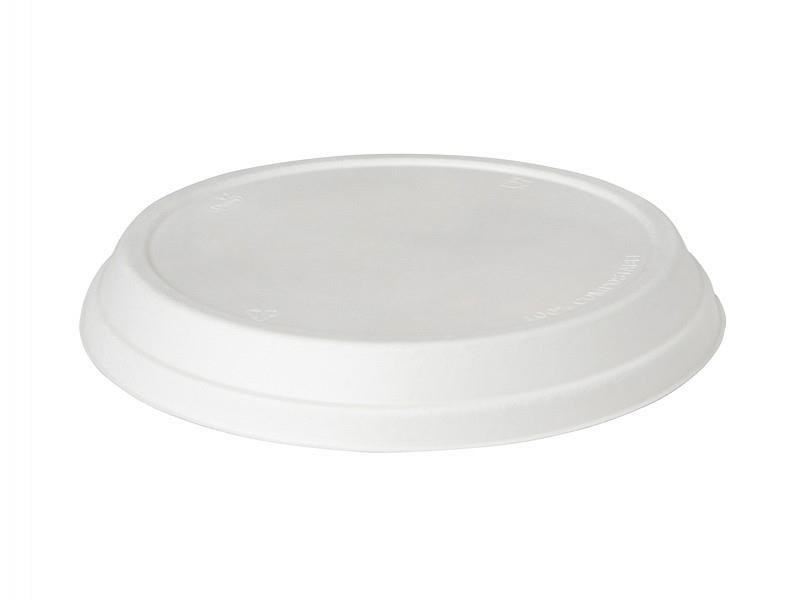 Couvercle bagasse pour bol 80cl ECOECHO en diam.20,1x2,7cm col. Blanc - 320PC