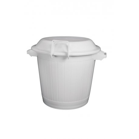 Poubelle 25L avec couvercle , Blanc