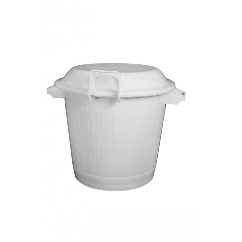 ROSSIGNOL Poubelle à pédale haccp 50l Utilo blanc/jaune - Poubelles tri  sélectif