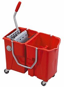Chariot de lavage 2x15L avec presse - 1PC