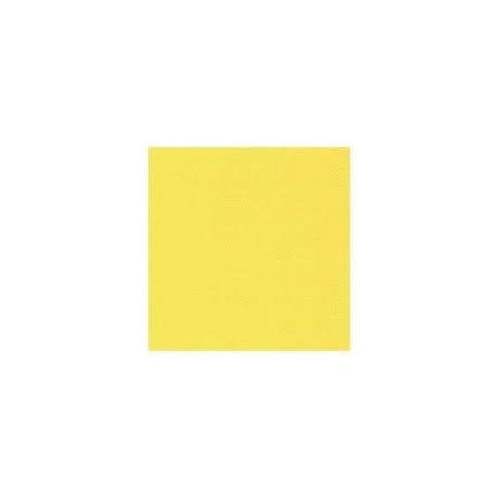 Serviette jetable microgaufrée 2 plis Ecolabel 38x38cm Col. Jaune uni - Colis de 1200PC