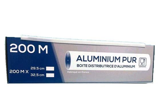 Film aluminium 0,30x200m en boîte distributrice - 1PC