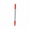 Manche alimentaire alu anodisé à vis diam25 L1,5m Polyvalent Col. Rouge - 1PC