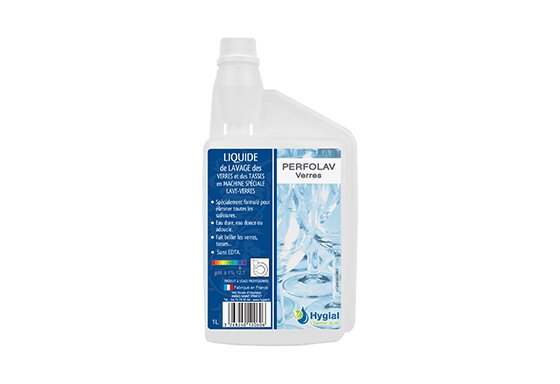 Liquide de lavage pour lave-verres PERFOLAV VERRES - Flacon doseur de 1L