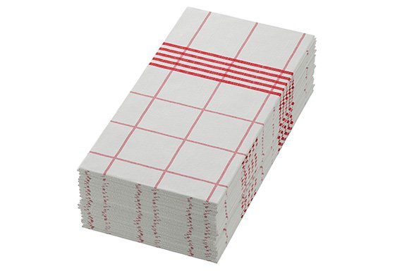 Serviette jetable pliage en 8 48x48cm Col. rouge - Colis de 360PC