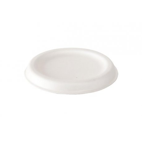 Couvercle pour pot à sauce en bagasse ECOECHO col. Blanc -1500pc