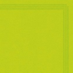Serviette jetable microgaufrée 2 plis Ecolabel 38x38cm Col. Kiwi liseré - Colis de 1200PC