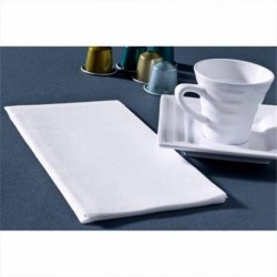 Serviette jetable effet textile AIRLAID 40x40 cm Col. Blanc - Colis de 750PC