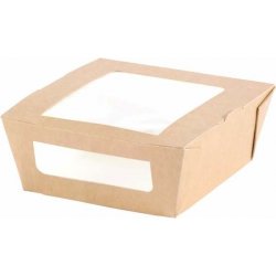 Boîte avec fenêtre en carton FSC 45cl ECOECHO 12x11x4,5cm col. Naturel - 200PC