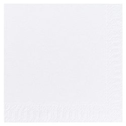 Serviette jetable en ouate 2 plis 33x33 cm Col. Blanc - Colis de 1200PC