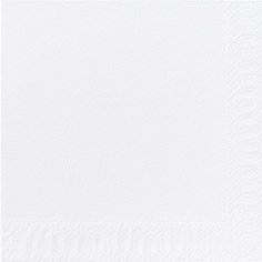 Serviette jetable en ouate 2 plis 33x33 cm Col. Blanc - Colis de 1200PC
