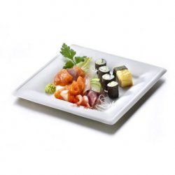 Assiette plate FEEL GREEN carrée 26,5cm 100% cellulose naturelle col. Blanc - Paquet de 500