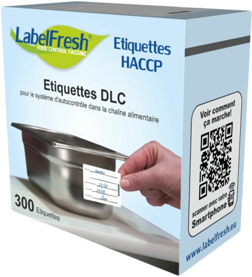 Etiquettes de traçabilité de la DLC - Boîte de 300
