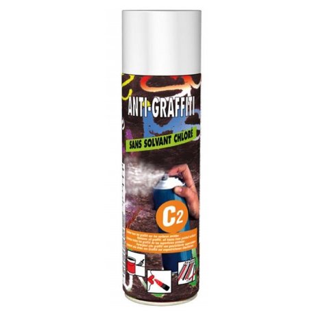 Bombe décapante Surfaces peintes et lisses ANTI-GRAFFITI QUICK C2- Aérosol de 500ML