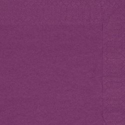 Serviette jetable microgaufrée 2 plis Ecolabel 38x38cm Col. Prune uni - Colis de 1200PC