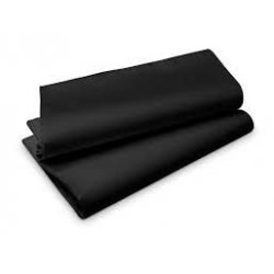 Nappe papier aspect tissu EVOLIN 127x127 Col. Noir - Paquet de 50PC