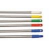 Manche alimentaire alu anodisé à vis diam25 L1,5m Polyvalent Col. Jaune - 1PC