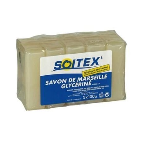 Savon de Marseille glycériné pour les mains/corps/visage ITASILVA - Pain de 100GR