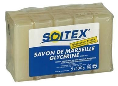 Savon de Marseille glycériné pour les mains/corps/visage ITASILVA - Pain de 100GR