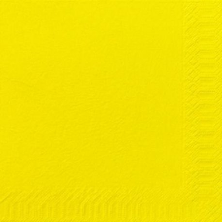 Serviette jetable en ouate 2 plis 40x40 cm Col. Jaune - Colis de 1250PC