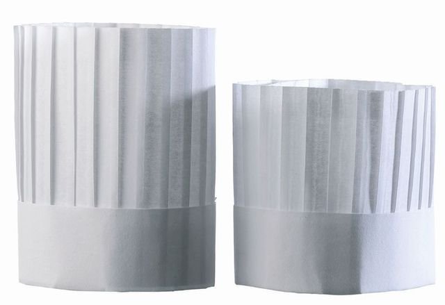 Toque CHEF plissée réglable H30cm - Paquet de 10