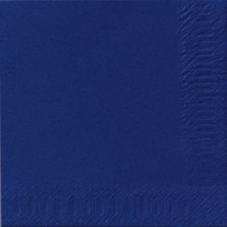 Serviette jetable en ouate 2 plis 40x40 cm Col. Bleu nuit - Colis de 1250PC