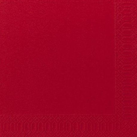 Serviette jetable en ouate 2 plis 40x40 cm Col. Rouge - Colis de 1250PC