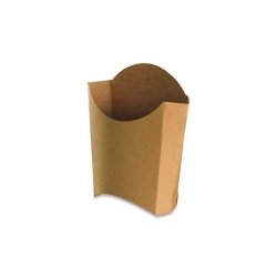 Cornet à frites en carton Large 13,3x8,7x17cm col. Brun - 1000PC