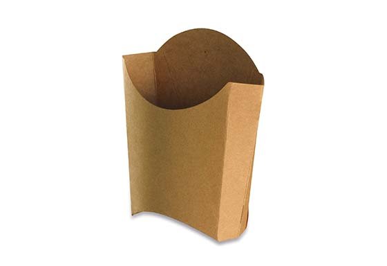 Cornet à frites en carton Large 13,3x8,7x17cm col. Brun - 1000PC