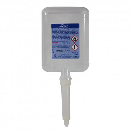 Gel hydroalcoolique SEPTIGEL PLUS - Recharge 1 litre pour distributeur EC3
