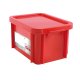 Bac rectangulaire HACCP avec couvercle 15L Rouge - 1PC