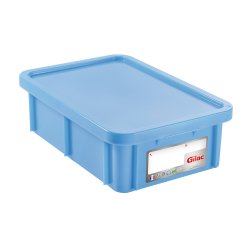 Bac rectangulaire HACCP avec couvercle 25L Bleu - 1PC