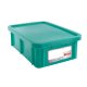 Bac rectangulaire HACCP avec couvercle 25L Vert - 1PC