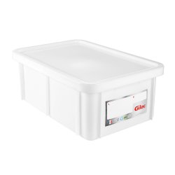 Bac rectangulaire HACCP avec couvercle 35L Blanc - 1PC