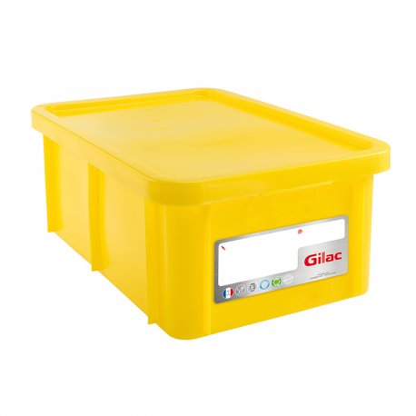 Bac rectangulaire HACCP avec couvercle 35L Jaune - 1PC