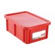 Bac rectangulaire HACCP avec couvercle 35L Rouge - 1PC