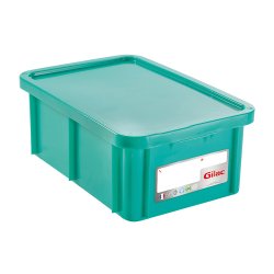 Bac rectangulaire HACCP avec couvercle 35L Vert - 1PC