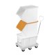 Bac rectangulaire HACCP avec couvercle 55L Blanc - 1PC