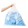 Sac à linge sanitaire 100% hydrosoluble à 65°C, contenance 80L, col. transparent - Carton de 500 pcs